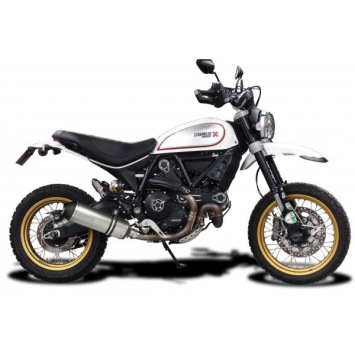 Delkevic slip-on kit X-Oval Titanium 343mm zonder e-keur - Scrambler Desert Sled (2017-2019)