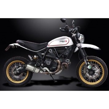 Delkevic slip-on kit X-Oval Titanium 260mm zonder e-keur - Scrambler Desert Sled (2017-2019)