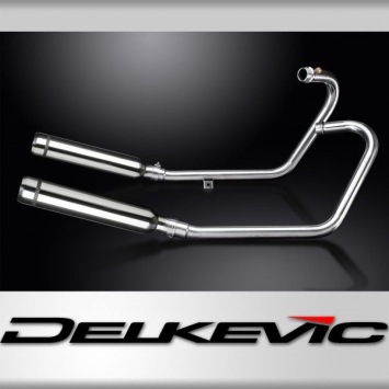 Delkevic volledig systeem Round RVS 410mm zonder e-keur - Bonneville Bobber 2017-2019