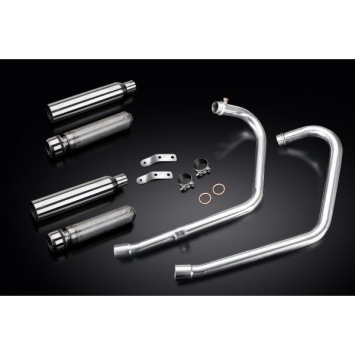 Delkevic volledig systeem Round RVS 410mm zonder e-keur - Bonneville Bobber 2017-2019