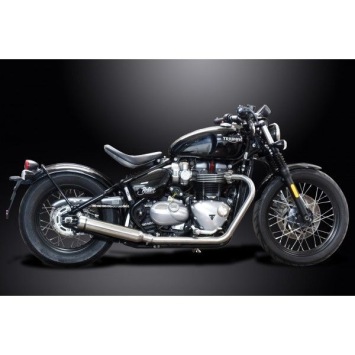 Delkevic volledig systeem Round RVS 410mm zonder e-keur - Bonneville Bobber 2017-2019
