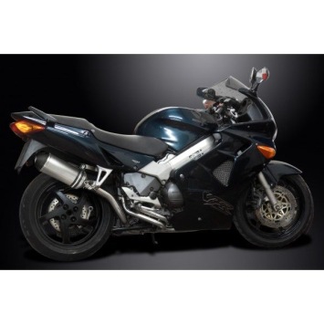 Delkevic slip-on kit X-Oval Titanium 260mm zonder e-keur - VFR800Fi (1998-2001)