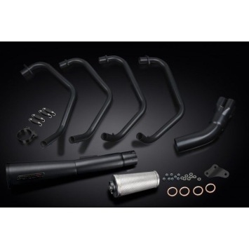 Delkevic volledig systeem Megaphone RVS 550mm zonder e-keur - KZ1000LTD (1977-1980)