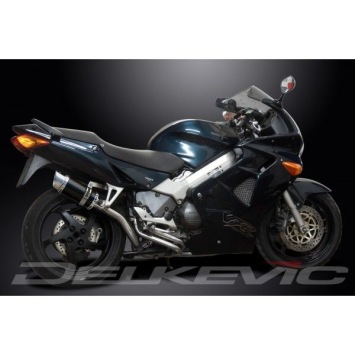 Delkevic volledig systeem Round Carbon 200mm zonder e-keur - VFR800 (1998-2001)