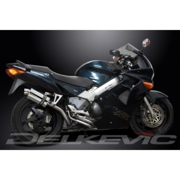 Delkevic volledig systeem Oval RVS 225mm zonder e-keur - VFR800 (1998-2001)