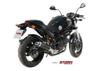 Storm By Mivv Dubbele GP RVS Black Slip-On Einddemper Met E-keur DUCATI MONSTER 695 2006 - 2008