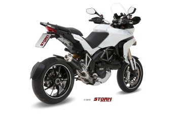 Storm By Mivv GP RVS Black Slip-On Einddemper Met E-keur DUCATI MULTISTRADA 1200 2010 - 2014