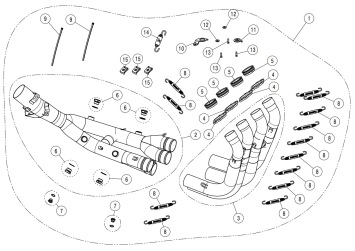 Akrapovic RVS Decat Voorbochten BMW S 1000 XR 2020 > 2025