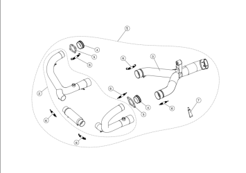 Akrapovic Titanium Voorbochten BMW R NINET 2014 > 2020