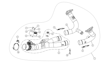 Akrapovic Titanium Voorbochten BMW R 1250 R 2019 > 2024