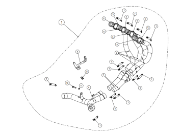 Akrapovic RVS Voorbochten Kawasaki Z 1000 2014 > 2020