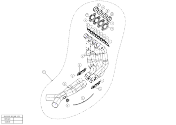 Akrapovic RVS Voorbochten Kawasaki ZZR 1400 / ZX14R 2012 - 2020