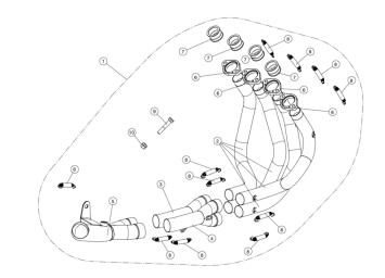 Akrapovic RVS Voorbochten Kawasaki Z900 2017 > 2019