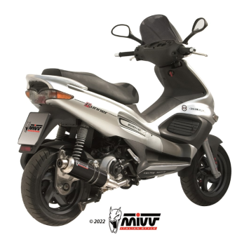 Mivv GP RVS Black Slip-on Einddemper met E-keur Gilera Runner 200 2003 > 2004