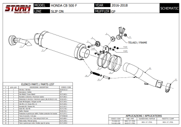 Storm By Mivv GP RVS Black Slip-On Einddemper Met E-keur HONDA CB 500 F 2016 - 2018