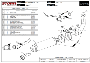 Storm By Mivv GP RVS Black Slip-On Einddemper Met E-keur KAWASAKI Z 750 2007 - 2014