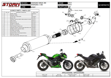 Storm By Mivv GP RVS Black Slip-On Einddemper Met E-keur KAWASAKI Z300 2015 - 2016