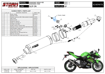 Storm By Mivv GP RVS Black Slip-On Einddemper Met E-keur KAWASAKI Z400 2019 - 2023