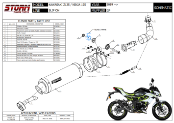 Storm By Mivv GP RVS Black Slip-On Einddemper Met E-keur KAWASAKI Z 125 2019 > 2024
