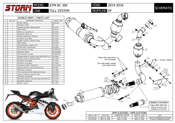 Storm By Mivv GP RVS Black Compleet 1in1 Uitlaatsysteem Met E-keur KTM RC 390 2014 - 2016