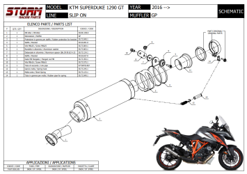 Storm By Mivv GP RVS Black Slip-On Einddemper Met E-keur KTM 1290 SUPERDUKE GT 2016 - 2024
