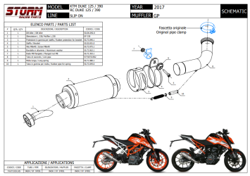 Storm By Mivv GP RVS Black Slip-On Einddemper Met E-keur KTM RC 125 2017 - 2020
