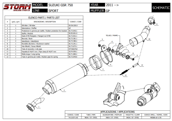 Storm By Mivv GP RVS Black Slip-On Einddemper Met E-keur Suzuki GSR 750 2011 - 2016