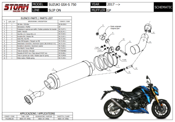 Storm By Mivv GP RVS Black Slip-On Einddemper Met E-keur Suzuki GSX-S 750 2017 - 2020