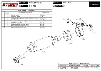 Storm By Mivv GP RVS Black Slip-On Einddemper Met E-keur YAMAHA YZF 600 R6 2006 - 2016
