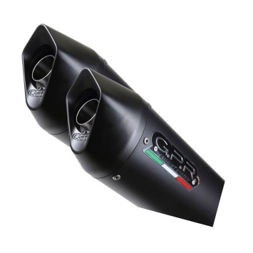 GPR Furore Nero Dubbele Slip-on Einddemper Set met E-keur Aprilia SL Falco 1000 2000 > 2004