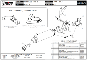 Mivv GP RVS Black Slip-on Einddemper met E-keur Honda CB 1000 R 2008 > 2017