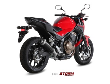 Storm By Mivv GP RVS Black Slip-On Einddemper Met E-keur HONDA CB 500 F 2016 - 2018