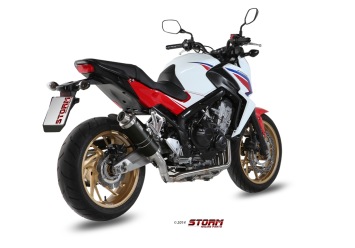 Storm By Mivv GP RVS Black Compleet 4in2in1 Uitlaatsysteem Met E-keur HONDA CB 650 F 2014 - 2018