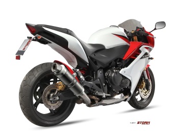 Storm By Mivv GP RVS Black Slip-On Einddemper Met E-keur HONDA CBR 600 F 2011 - 2013