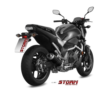 Storm By Mivv GP RVS Black Slip-On Einddemper Met E-keur HONDA NC 750 S / X 2016 - 2022