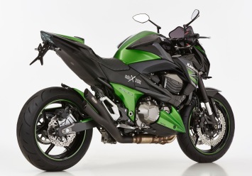 Hurric Pro 2 RVS Black Slip-on Double Exit EInddemper met E-keur Kawasaki Z 800 E 2013 > 2016