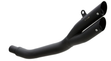 Hurric Pro 2 RVS Black Slip-on Double Exit EInddemper met E-keur Kawasaki Z 800 E 2013 > 2016