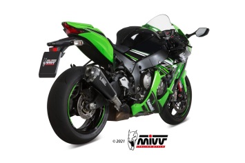 Mivv Delta Race Carbon Einddemper met E-keur Kawasaki ZX-10 R / RR / SE 2016 > 2024