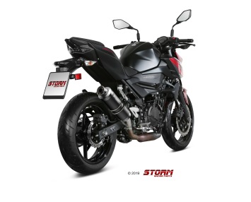 Storm By Mivv GP RVS Black Slip-On Einddemper Met E-keur KAWASAKI Z400 2019 - 2023