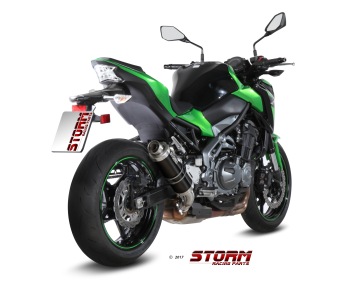Storm By Mivv GP RVS Black Slip-On Einddemper Met E-keur KAWASAKI Z900 2017 - 2019