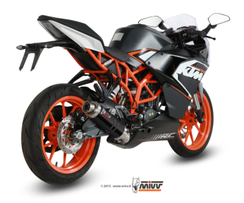 Mivv GP RVS Black Volledig Uitlaatsysteem met E-keur KTM RC 125 2014 > 2016