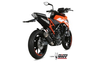 Mivv GP Pro RVS Black Slip-on Einddemper met E-keur KTM Duke 125 2017 > 2020