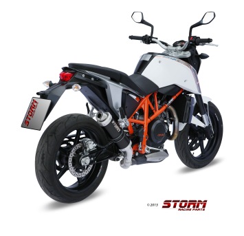 Storm By Mivv GP RVS Black Slip-On Einddemper Met E-keur KTM 690 DUKE 2012 - 2018