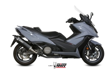 Mivv Speed Edge RVS Black Slip-on Einddemper met E-keur Kymco AK550 2017 > 2020