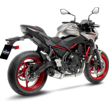 Leovince LV One Evo RVS Volledig Uitlaatsysteem met E-keur incl. Katalysator Kawasaki  Z650 2021 - 2025