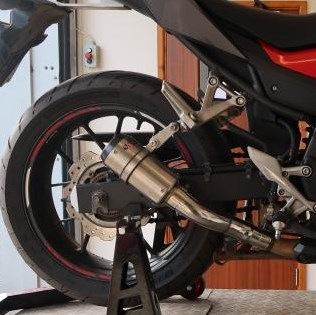 Lextek CP1 RVS Einddemper zonder E-keur Honda CB500X 2013 > 2020