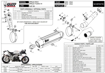 Mivv Suono RVS Black Slip-on Einddemper met E-keur Aprilia RSV4 2009 > 2016