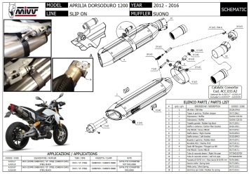 Mivv Suono RVS Dubbele Slip-on Einddemper (L+R) Set met E-keur Aprilia Dorsoduro 1200 2012 > 2016