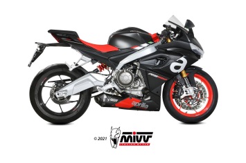 Mivv Delta Race RVS Black Compleet Uitlaatsysteem met E-keur Aprilia RS 660 2020 > 2024