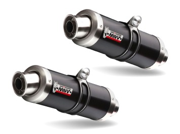 Mivv GP RVS Black Dubbele Einddemper Set (L+R) met E-keur Triumph Speed Triple 1050 2016 > 2017